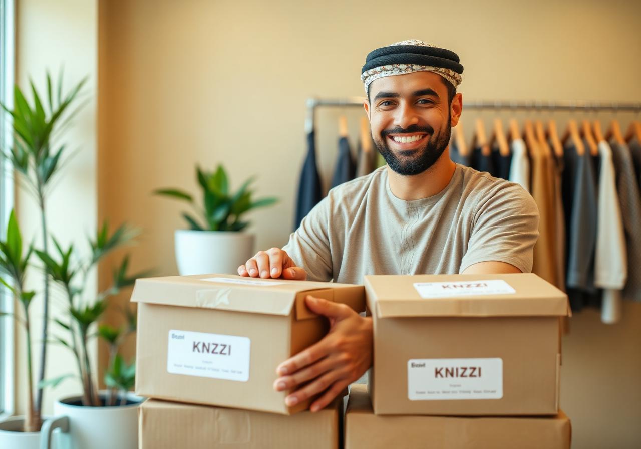 تاجر يحضّر طلبات متجره الإلكتروني عبر KNZZI
